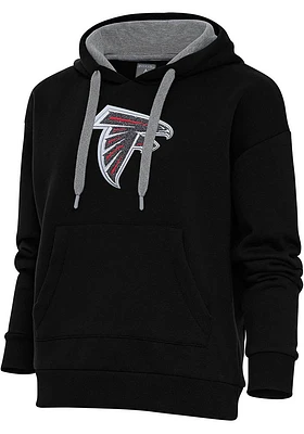Antigua Atlanta Falcons Womens Chenille Logo Victory Hooded Sweatshirt
