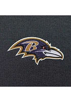 Antigua Baltimore Ravens Womens Charcoal Chenille Logo Victory Hooded Sweatshirt