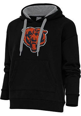 Antigua Chicago Bears Womens Chenille Logo Victory Hooded Sweatshirt