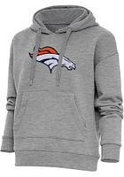 Antigua Denver Broncos Womens Chenille Logo Victory Hooded Sweatshirt
