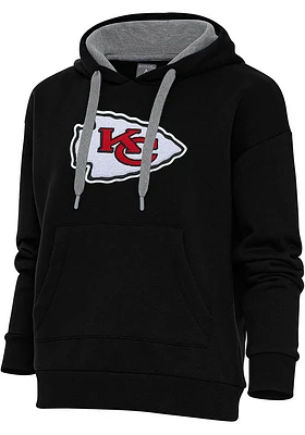 Antigua Kansas City Chiefs Womens Chenille Logo Victory Hooded Sweatshirt