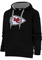 Antigua Kansas City Chiefs Womens Chenille Logo Victory Hooded Sweatshirt