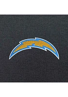 Antigua Los Angeles Chargers Womens Charcoal Chenille Logo Victory Hooded Sweatshirt