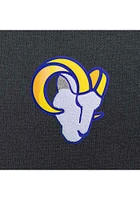 Antigua Los Angeles Rams Womens Charcoal Chenille Logo Victory Hooded Sweatshirt