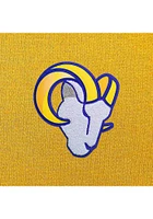 Antigua Los Angeles Rams Womens Gold Chenille Logo Victory Hooded Sweatshirt