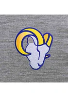 Antigua Los Angeles Rams Womens Grey Chenille Logo Victory Hooded Sweatshirt