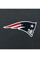 Antigua New England Patriots Womens Charcoal Chenille Logo Victory Hooded Sweatshirt