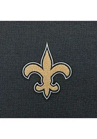 Antigua New Orleans Saints Womens Charcoal Chenille Logo Victory Hooded Sweatshirt