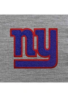 Antigua New York Giants Womens Grey Chenille Logo Victory Hooded Sweatshirt