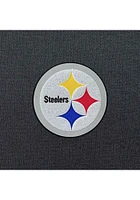Antigua Pittsburgh Steelers Womens Charcoal Chenille Logo Victory Hooded Sweatshirt