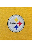 Antigua Pittsburgh Steelers Womens Gold Chenille Logo Victory Hooded Sweatshirt