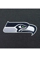 Antigua Seattle Seahawks Womens Charcoal Chenille Logo Victory Hooded Sweatshirt