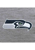 Antigua Seattle Seahawks Womens Grey Chenille Logo Victory Hooded Sweatshirt