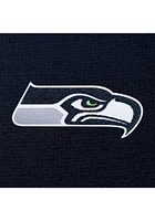 Antigua Seattle Seahawks Womens Navy Blue Chenille Logo Victory Hooded Sweatshirt