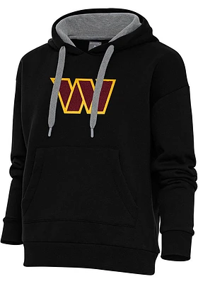 Antigua Washington Commanders Womens Chenille Logo Victory Hooded Sweatshirt