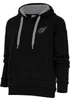 Antigua Arizona Cardinals Womens Black Tonal Logo Victory Hooded Sweatshirt