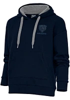 Antigua Chicago Bears Womens Navy Blue Tonal Logo Victory Hooded Sweatshirt