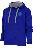 Antigua Los Angeles Rams Womens Blue Tonal Logo Victory Hooded Sweatshirt