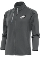 Antigua Philadelphia Eagles Womens Black Metallic Logo Generation Light Weight Jacket