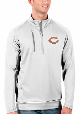 Antigua Chicago Bears Mens Generation Long Sleeve Qtr Zip Pullover