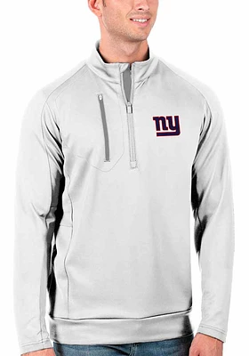 Antigua New York Giants Mens Generation Long Sleeve Qtr Zip Pullover