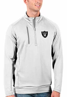 Antigua Las Vegas Raiders Mens Generation Long Sleeve Qtr Zip Pullover