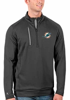 Antigua Miami Dolphins Mens Generation Long Sleeve Qtr Zip Pullover