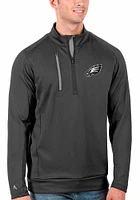 Antigua Philadelphia Eagles Mens Grey Generation Long Sleeve Qtr Zip Pullover