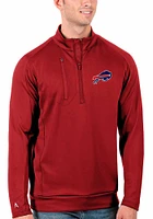 Antigua Buffalo Bills Mens Red Generation Long Sleeve Qtr Zip Pullover