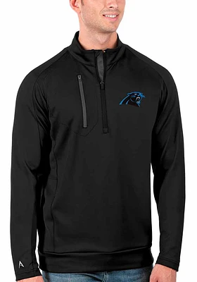 Antigua Carolina Panthers Mens Generation Long Sleeve Qtr Zip Pullover