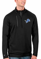 Antigua Detroit Lions Mens Black Generation Long Sleeve Qtr Zip Pullover
