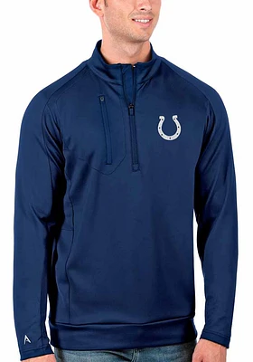Antigua Indianapolis Colts Mens Blue Generation Long Sleeve Qtr Zip Pullover