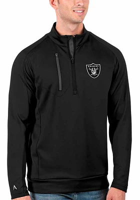 Antigua Las Vegas Raiders Mens Generation Long Sleeve Qtr Zip Pullover