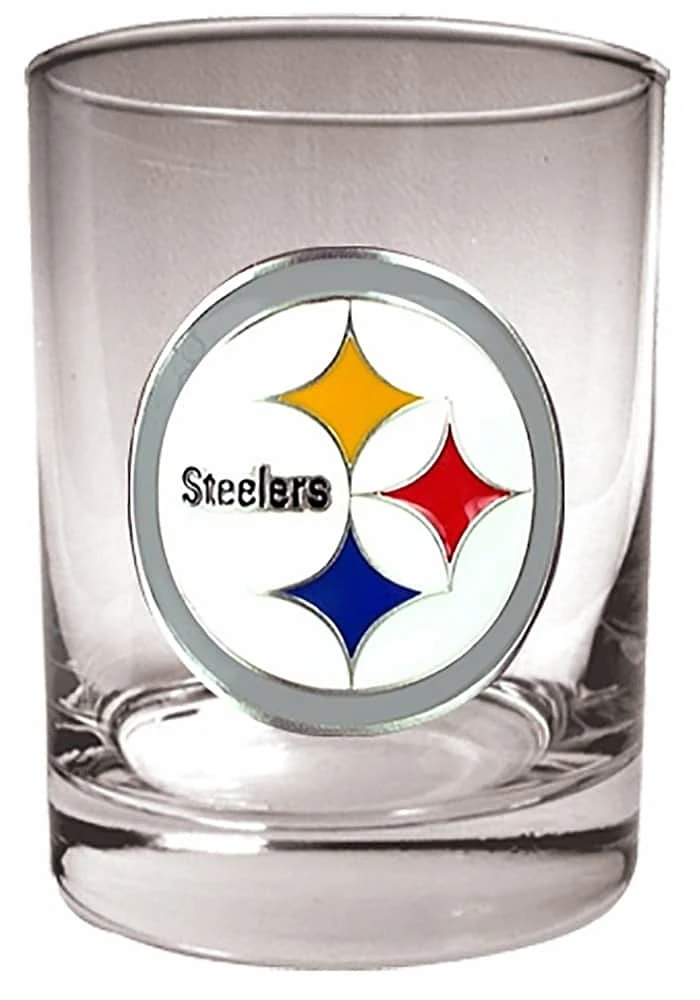 Pittsburgh Steelers 14oz Rock Glass - White