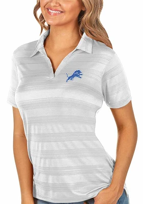 Antigua Detroit Lions Womens Compass Short Sleeve Polo Shirt