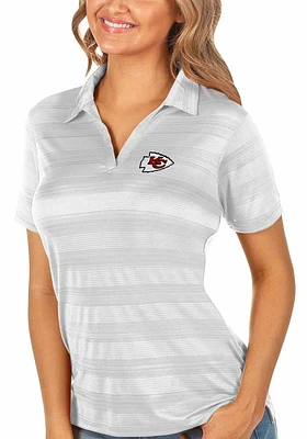 Antigua Kansas City Chiefs Womens Compass Short Sleeve Polo Shirt