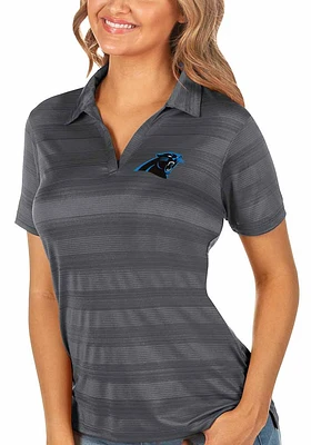 Antigua Carolina Panthers Womens Compass Short Sleeve Polo Shirt