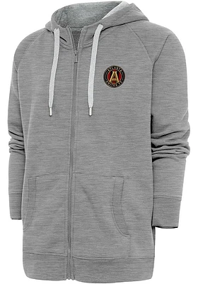 Antigua Atlanta United FC Mens Grey Victory Long Sleeve Full Zip Jacket