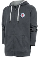 Antigua Chicago Fire Mens Charcoal Victory Long Sleeve Full Zip Jacket