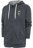 Antigua Columbus Crew Mens Charcoal Victory Long Sleeve Full Zip Jacket