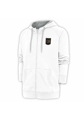 Antigua Los Angeles FC Mens White Victory Long Sleeve Full Zip Jacket