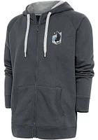 Antigua Minnesota United FC Mens Charcoal Victory Long Sleeve Full Zip Jacket