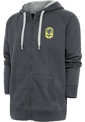 Antigua Nashville SC Mens Charcoal Victory Long Sleeve Full Zip Jacket