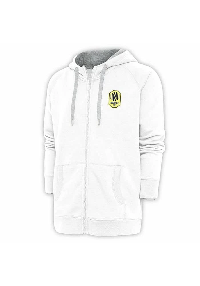 Antigua Nashville SC Mens White Victory Long Sleeve Full Zip Jacket