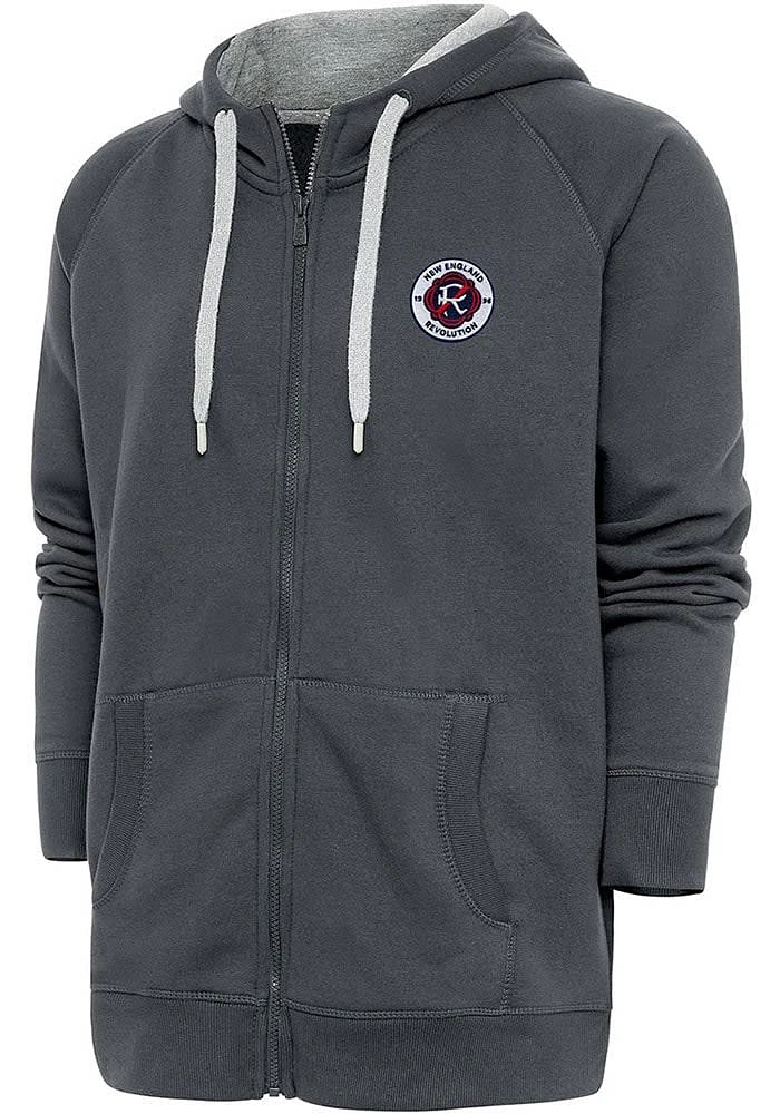 Antigua New England Revolution Mens Charcoal Victory Long Sleeve Full Zip Jacket