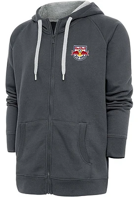 Antigua New York Red Bulls Mens Charcoal Victory Long Sleeve Full Zip Jacket