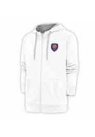 Antigua Orlando City SC Mens White Victory Long Sleeve Full Zip Jacket