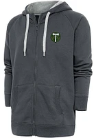 Antigua Portland Timbers Mens Charcoal Victory Long Sleeve Full Zip Jacket