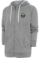 Antigua Portland Timbers Mens Grey Victory Long Sleeve Full Zip Jacket