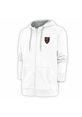 Antigua Real Salt Lake Mens White Victory Long Sleeve Full Zip Jacket